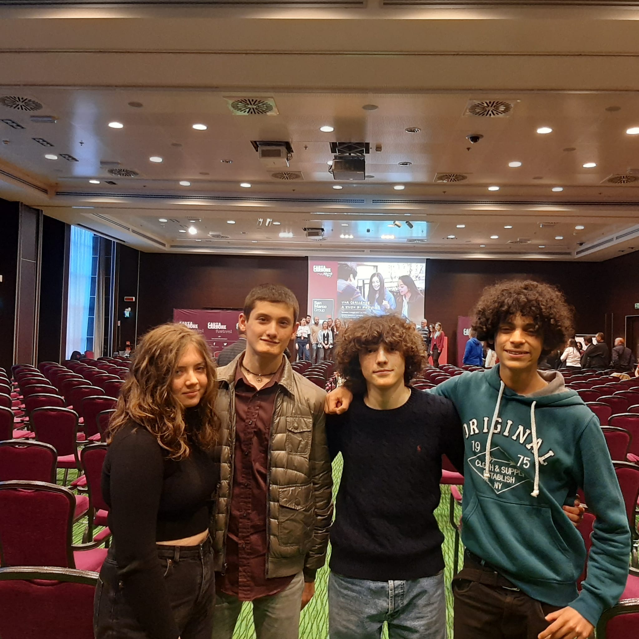 Da sinistra Giuliana Boffo Andrea Piccoli Anass Boutbila