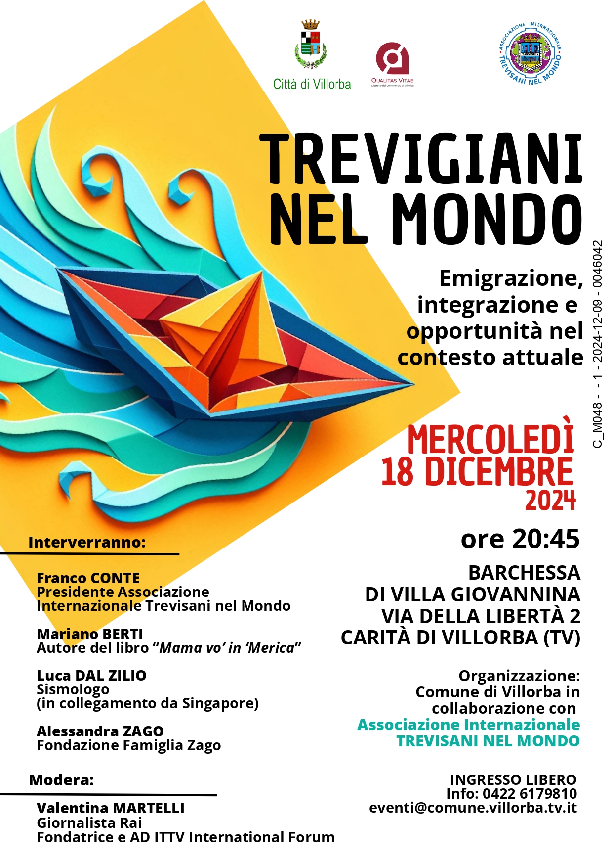 Locandina Trevigiani nel Mondo 2024