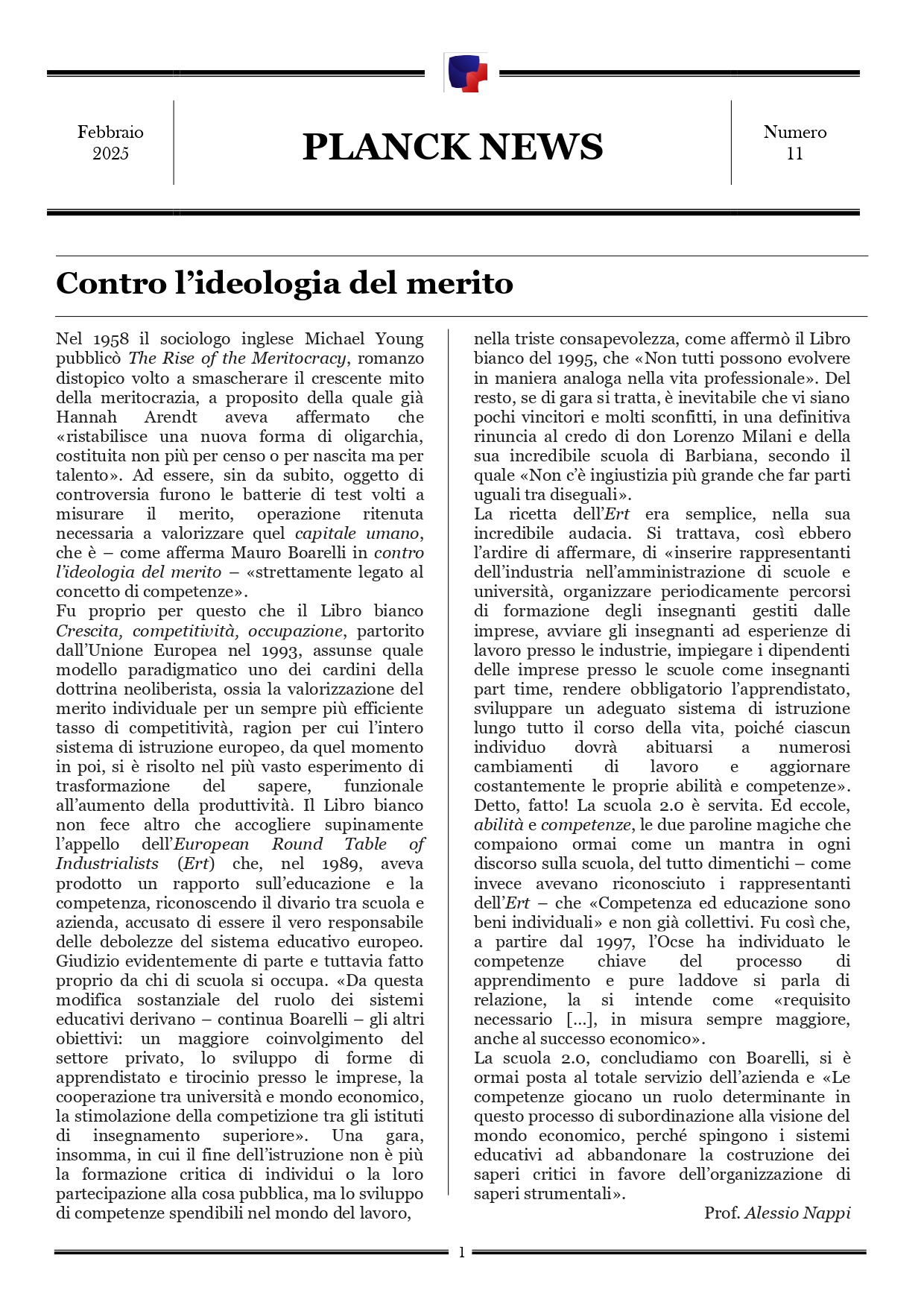 Planck News Febbraio 2025 n. 11