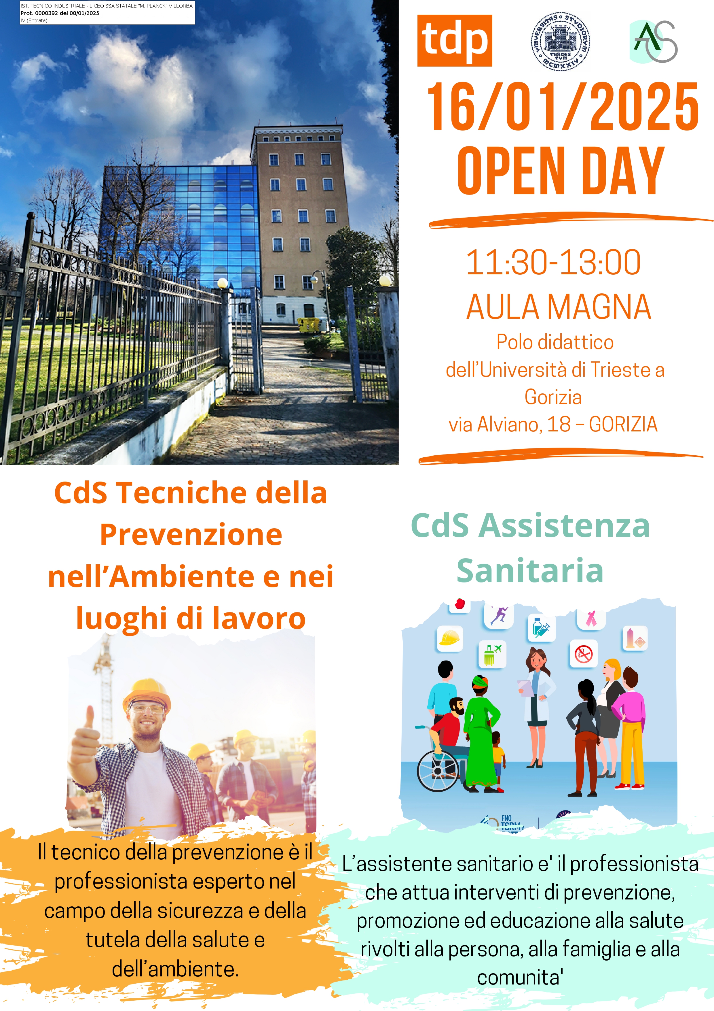 timbro open day CDS AREA PREVENZIONE GORIZIA